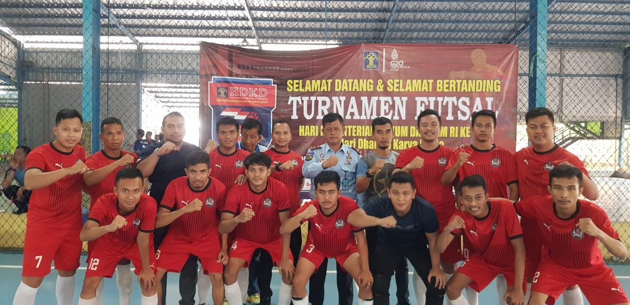 JUARAAA!! Lapas Serang Sabet Juara ke-1 Turnamen Futsal Hari Dharma Karya Dhika ke-77