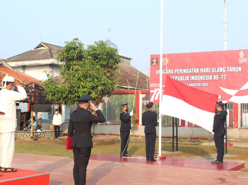 Merdeka!! Lapas Serang Gelar Upacara Peringatan HUT Republik Indonesia ke-77